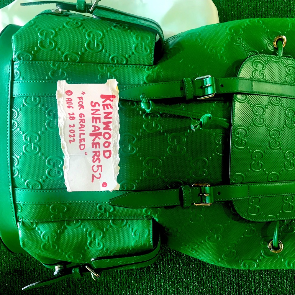 Apple green Gucci backpack new